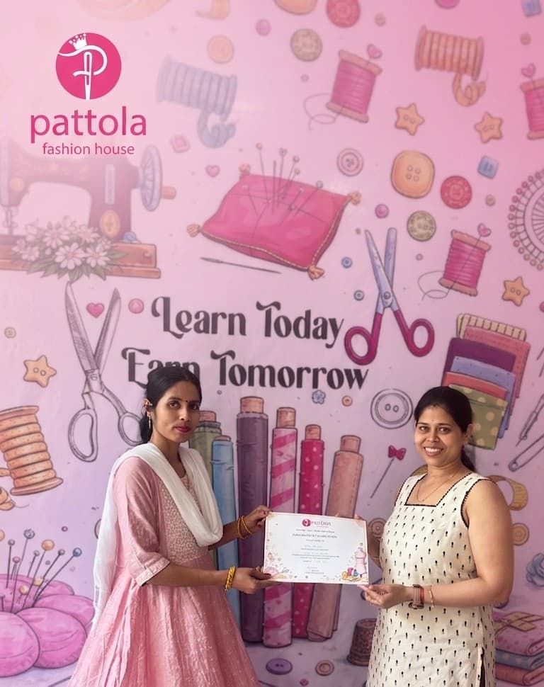 Graduate with certificate after tailoring training